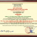 Nhà máy Dolexphar – Đơn vị thành viên của Pharma Global vinh dự đạt chứng nhận GMP của Bộ Y tế